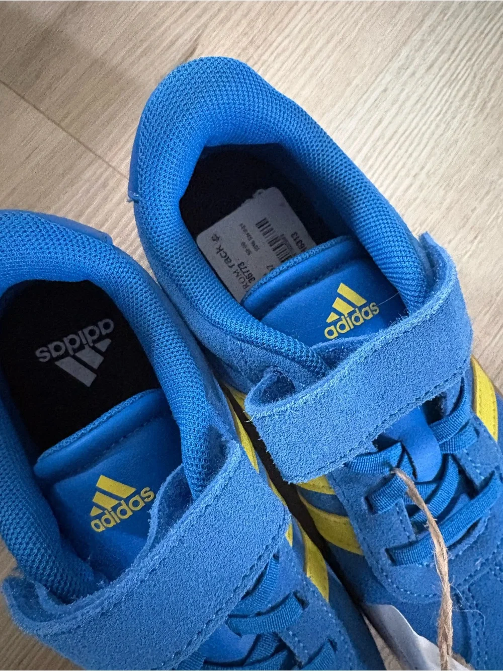 adidas Blue and Yellow Kids Velcro Sneakers